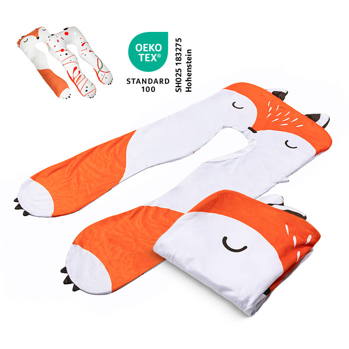 Housse de rechange pour oreiller enfant - micro peluche (renard)